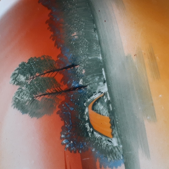 Chikaramachi Porcelain Hand Painted Handled Plate, Fair Condition - Picture 4 of 8